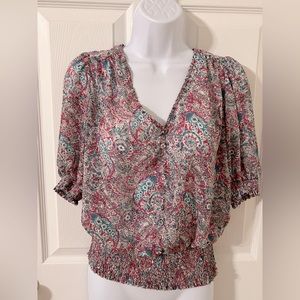 Stitchfix Blouse - Long Sleeve - Medium - Paisley pastel patterns